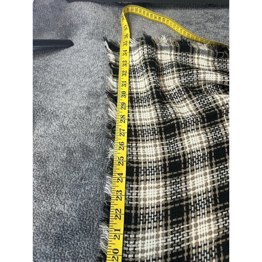 Treasure & Bond Ivory Boyfriend Check Scarf - Oversized Plaid Wrap NWT